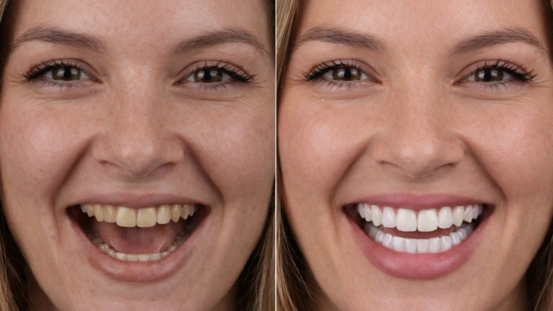 Antes e depois de implante dentário em Jaraguá do Sul